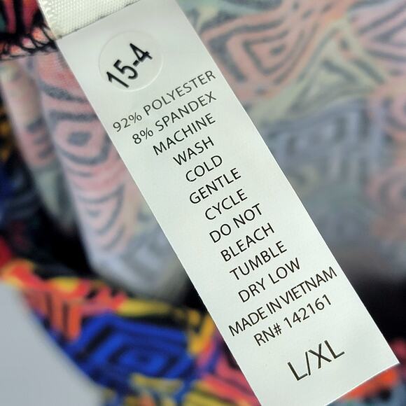 LuLaRoe Geometric Kid's Leggings L/XL NEW Black Multi Color Buttery Soft - Picture 5 of 9